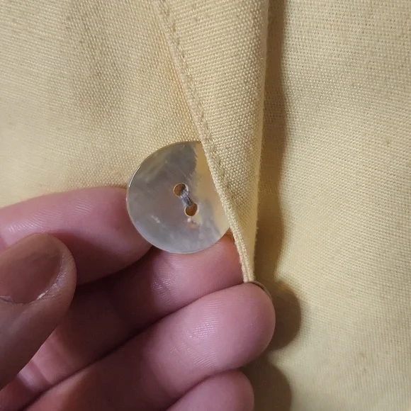 Brooks Brothers Vintage Yellow Button-Down Dress, size 12 - Picture 3 of 7